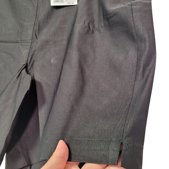 Rafaella Women's Comfort Stretch Black Bermuda Shorts With Button Detail Size 18 - Picture 6 of 11
